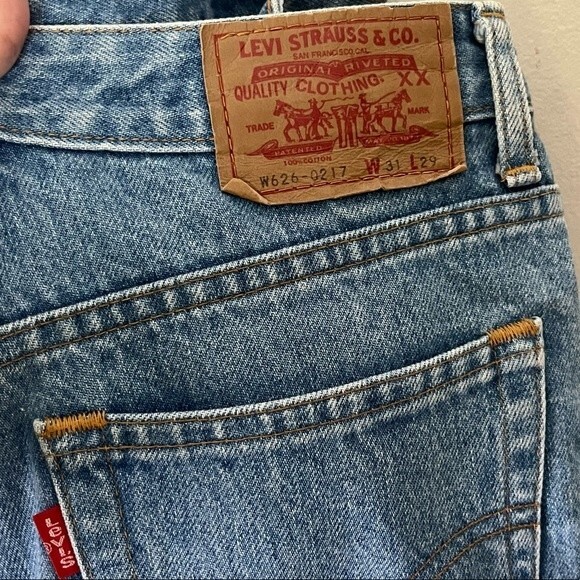 Levis W626-0217 Jeans Vintage Size 31 Made In Japan Denim Medium Wash Rigid - Picture 12 of 12